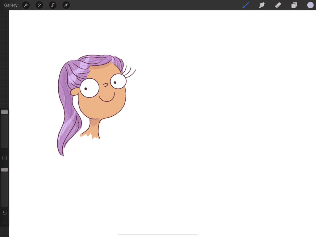 Convert the layer to add to add the gloss to the cartoon hair