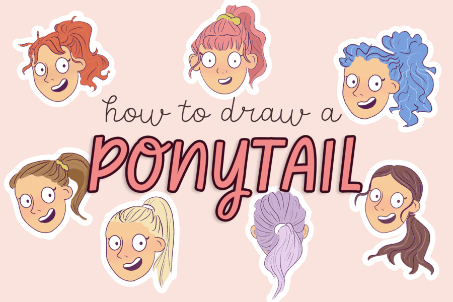 Learn how to draw a ponytail in cartoon style. A simple tutorial to help you learn how to draw a ponytail.