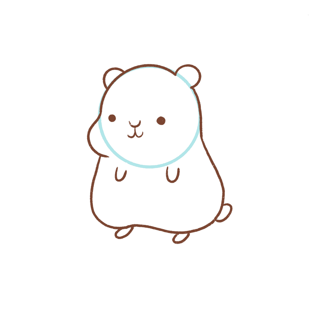 How to draw a cute hamster - Draw Cartoon Style!