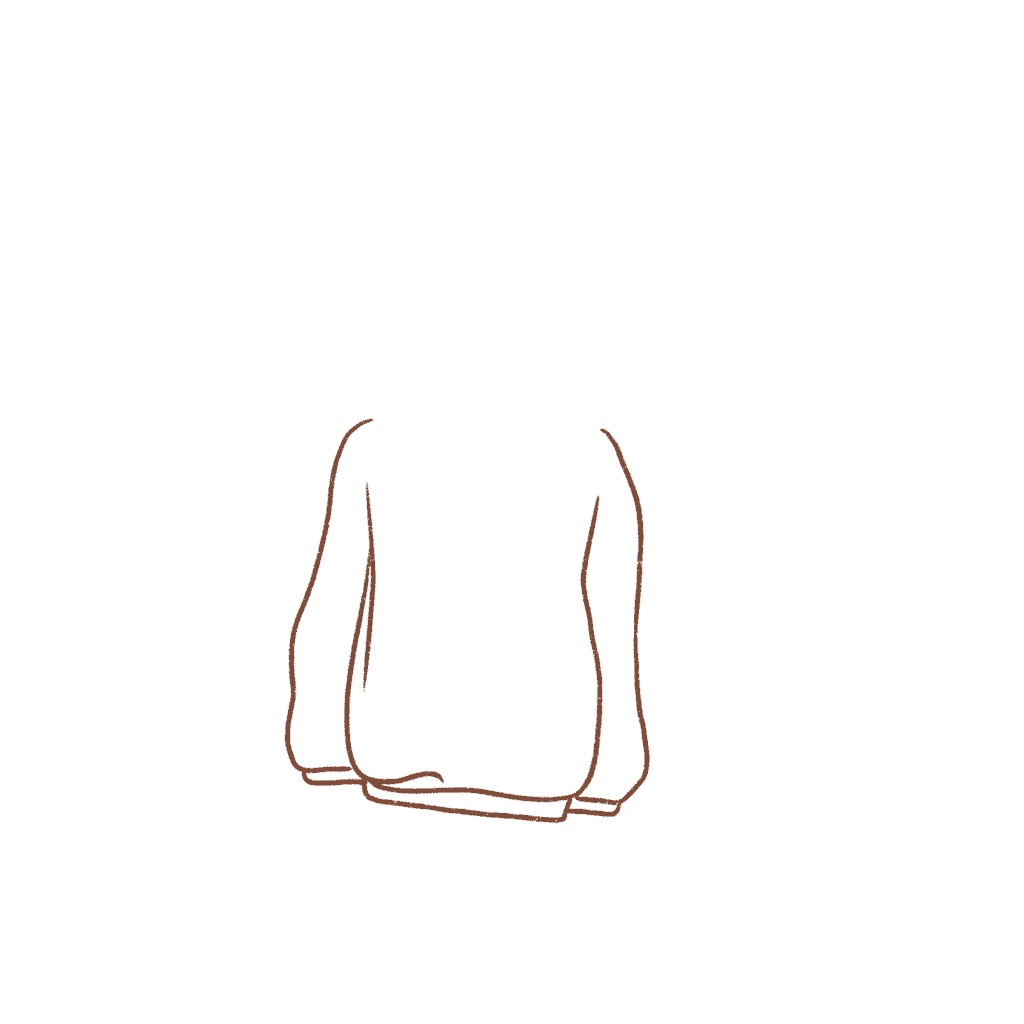 Draw the sleeves of the hoodie