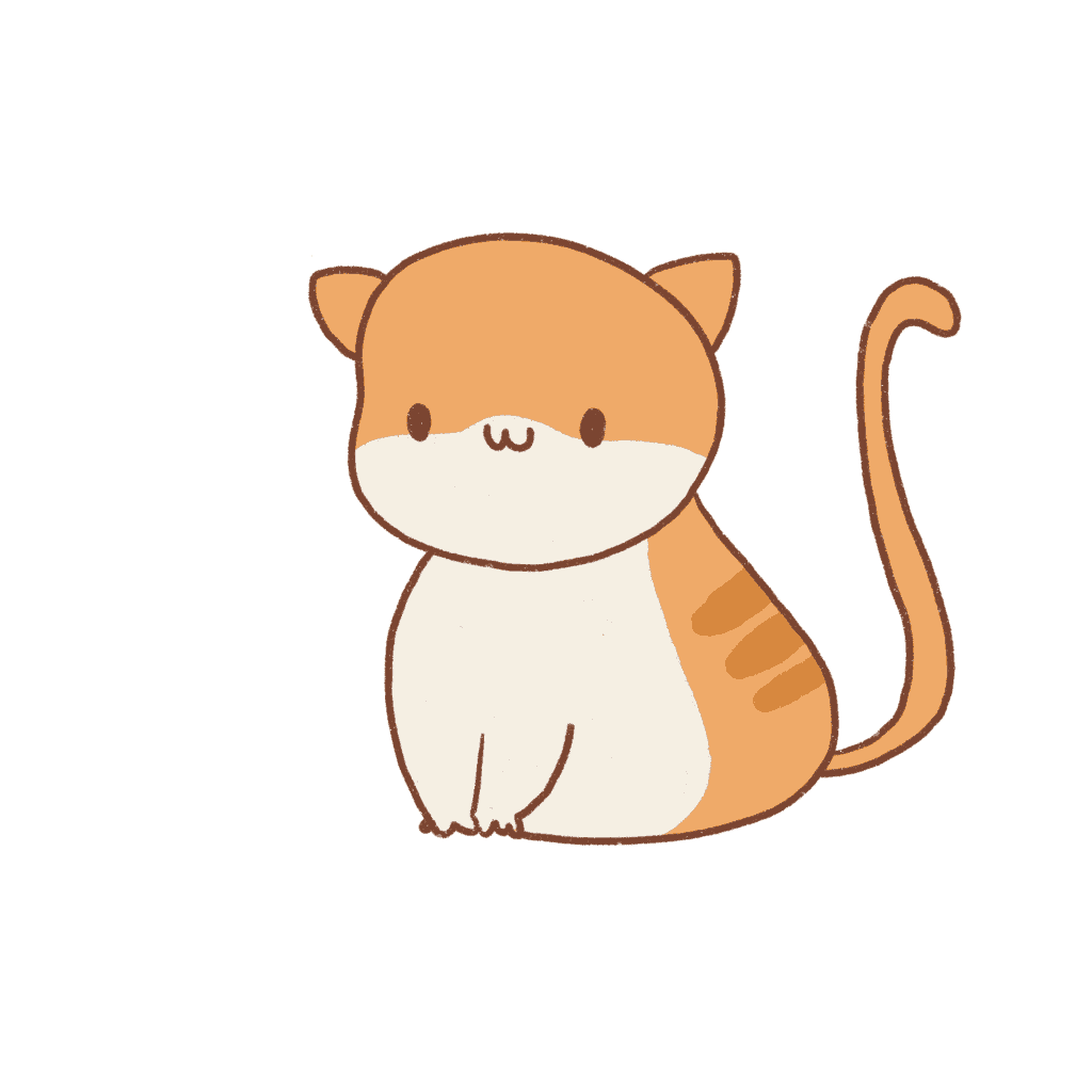 Draw the stripes on the back of the cat