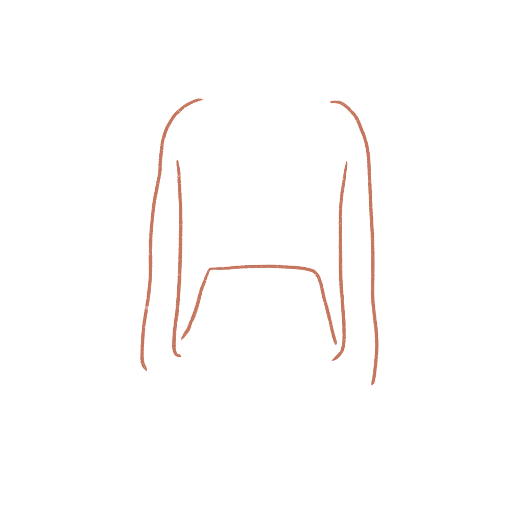 Let's draw the pocket of the hoodie