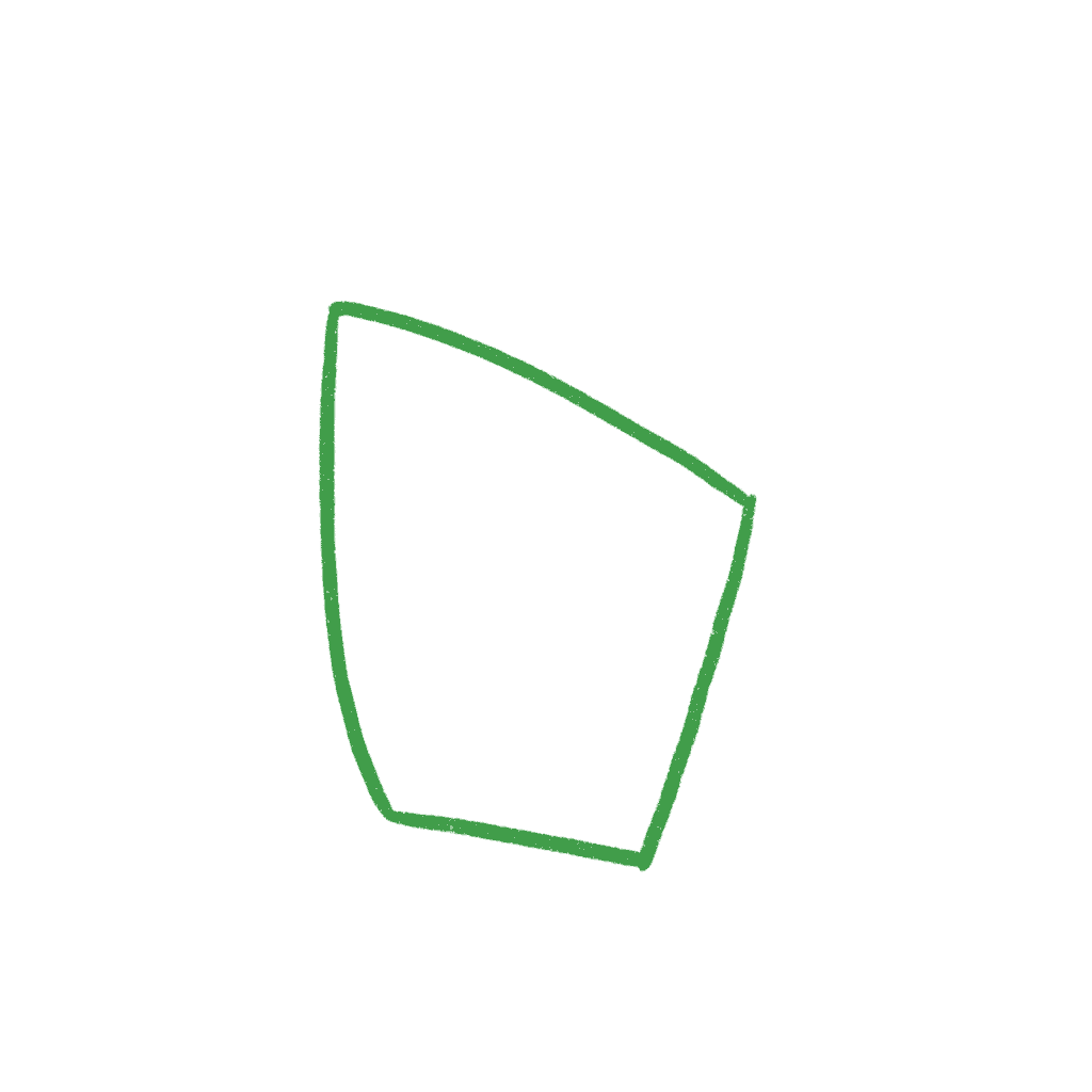 Then draw the trapezium shape to start drawing the closed first.