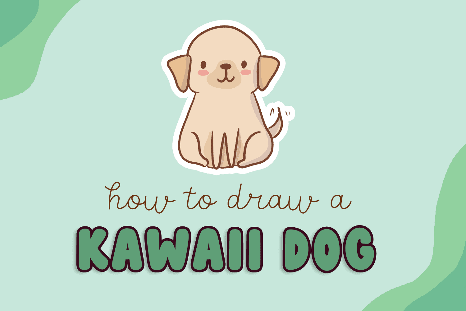 How to Draw a Cute Kawaii Dog - Easy Step by Step Instructions