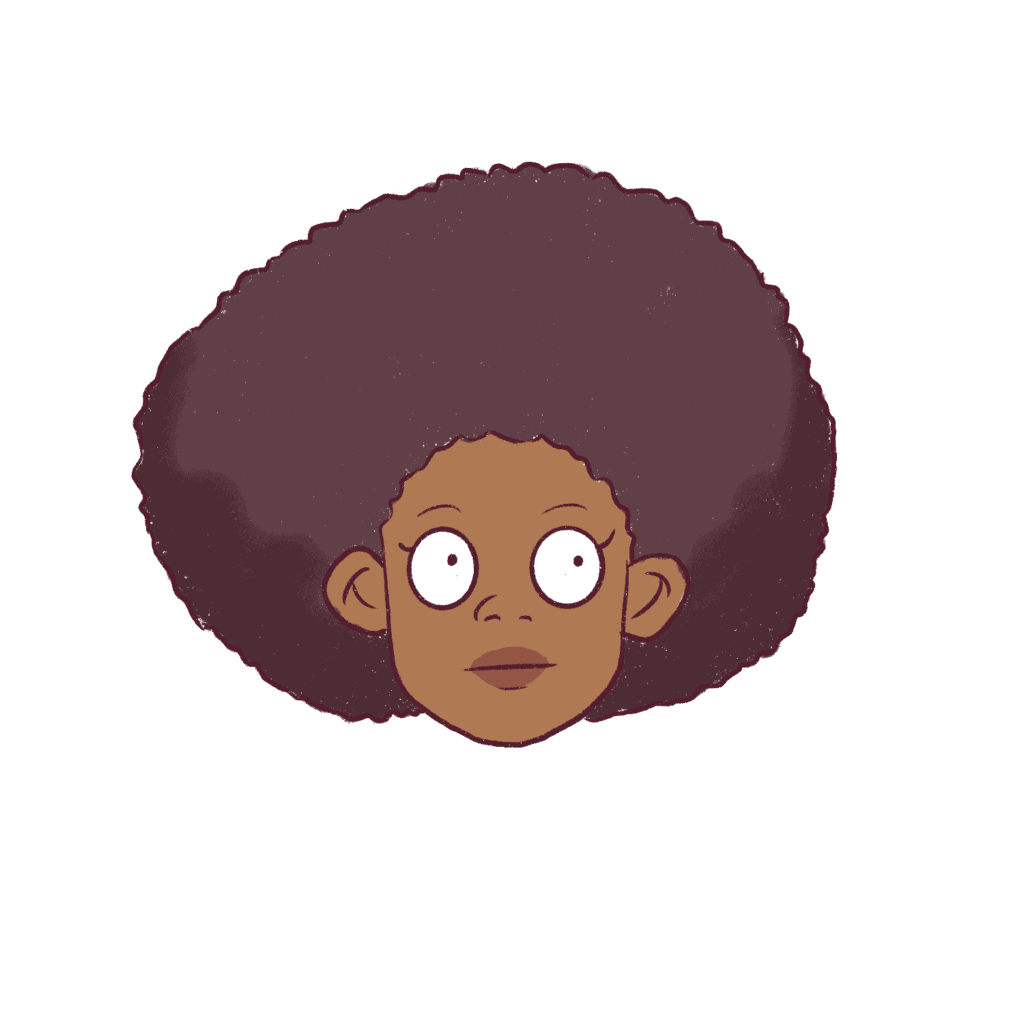 Add a shadow texture to the afro drawing