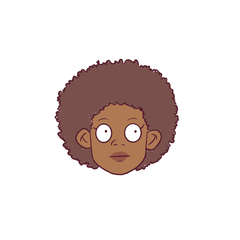 Color the afro hair a base color
