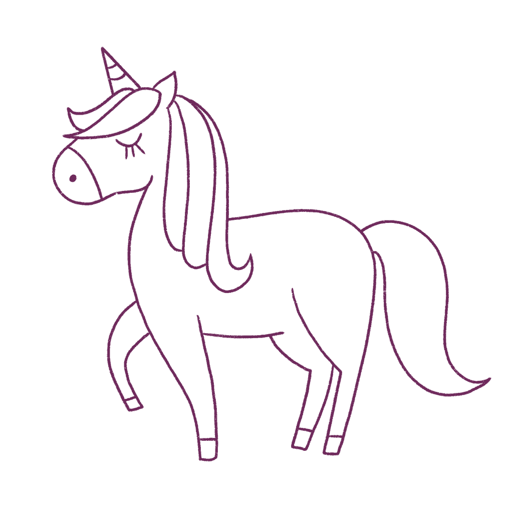 Draw the tail of the unicorn