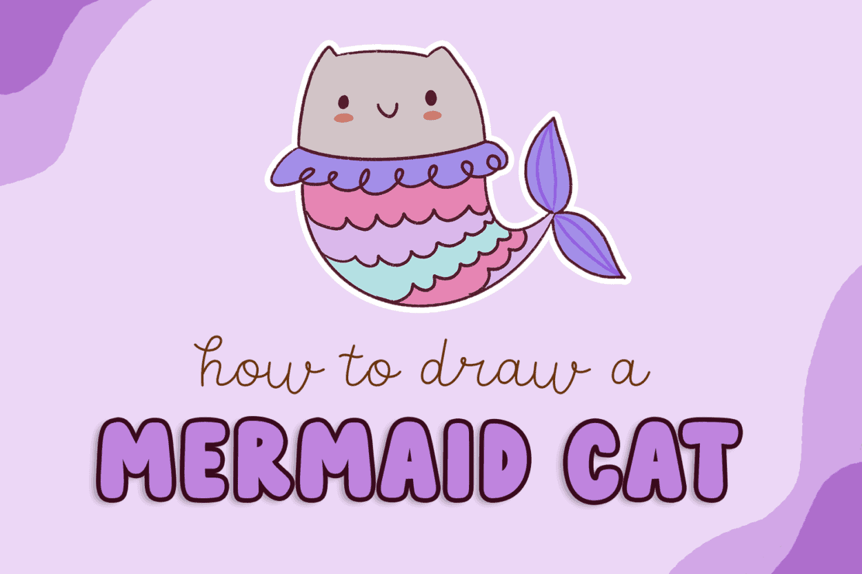 In this post, I will teach you how to draw a mermaid cat. This is a super easy tutorial and includes a step by step process for beginners