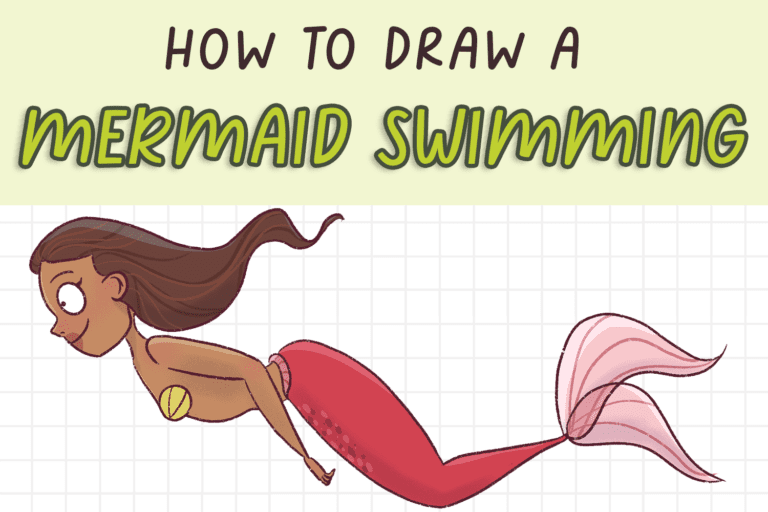 Learn how to draw a mermaid swimming