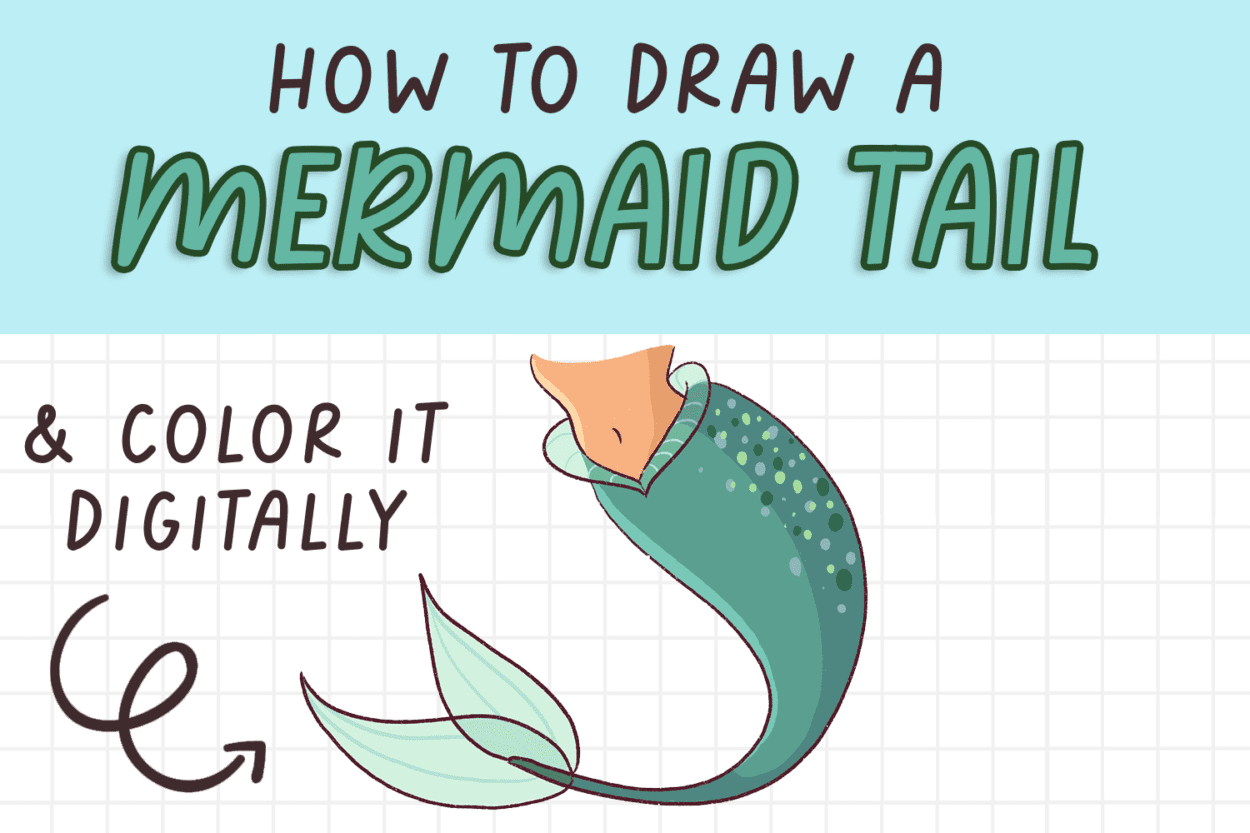 How to Draw a Mermaid Tail (StepbyStep Easy Tutorial for Beginners)