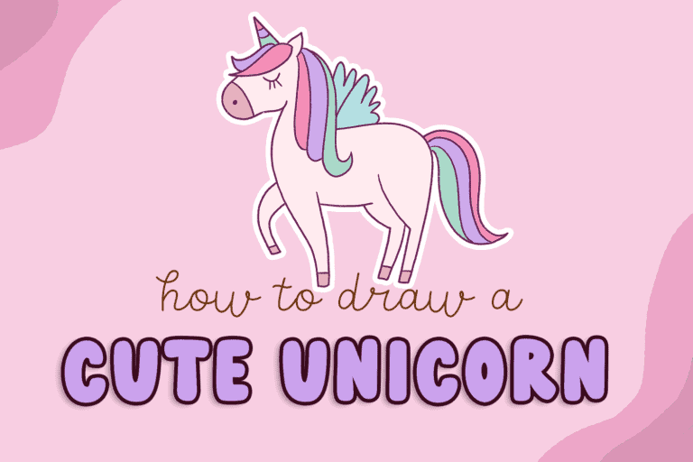 How to draw a unicorn with wings easy step by step for beginners