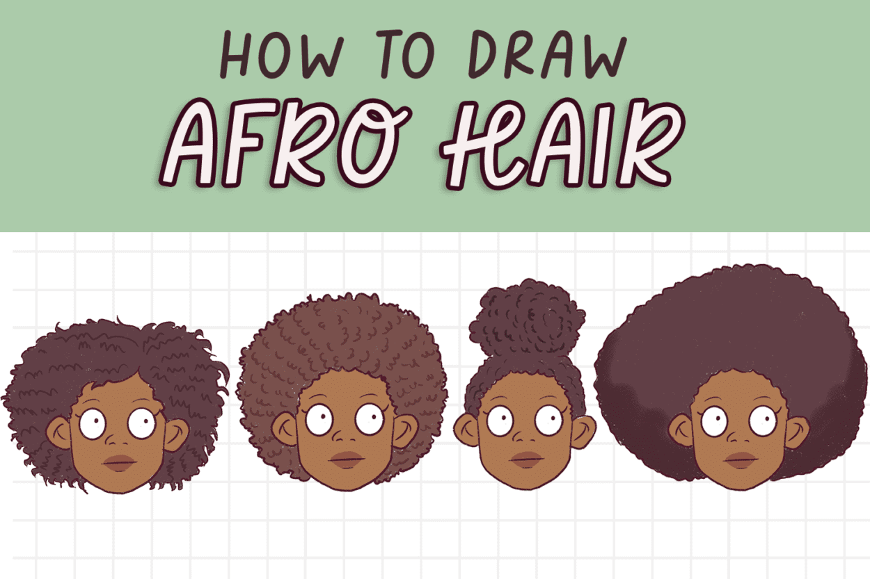 Learn how to draw afro hair easy step by step. This post will teach you how to draw afro textured hair or curly kinky hair. Drawing tutorial.