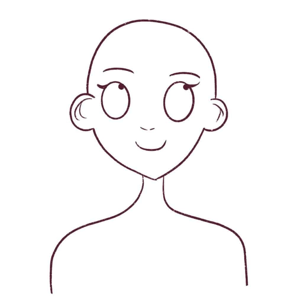 Draw a face and shoulders