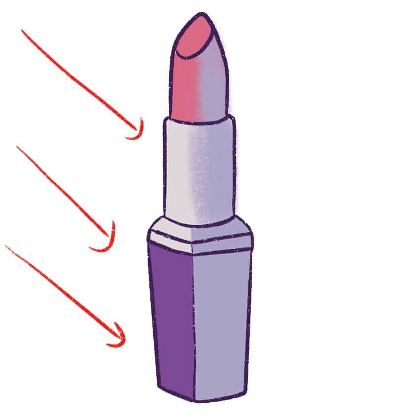 lipstick drawing
