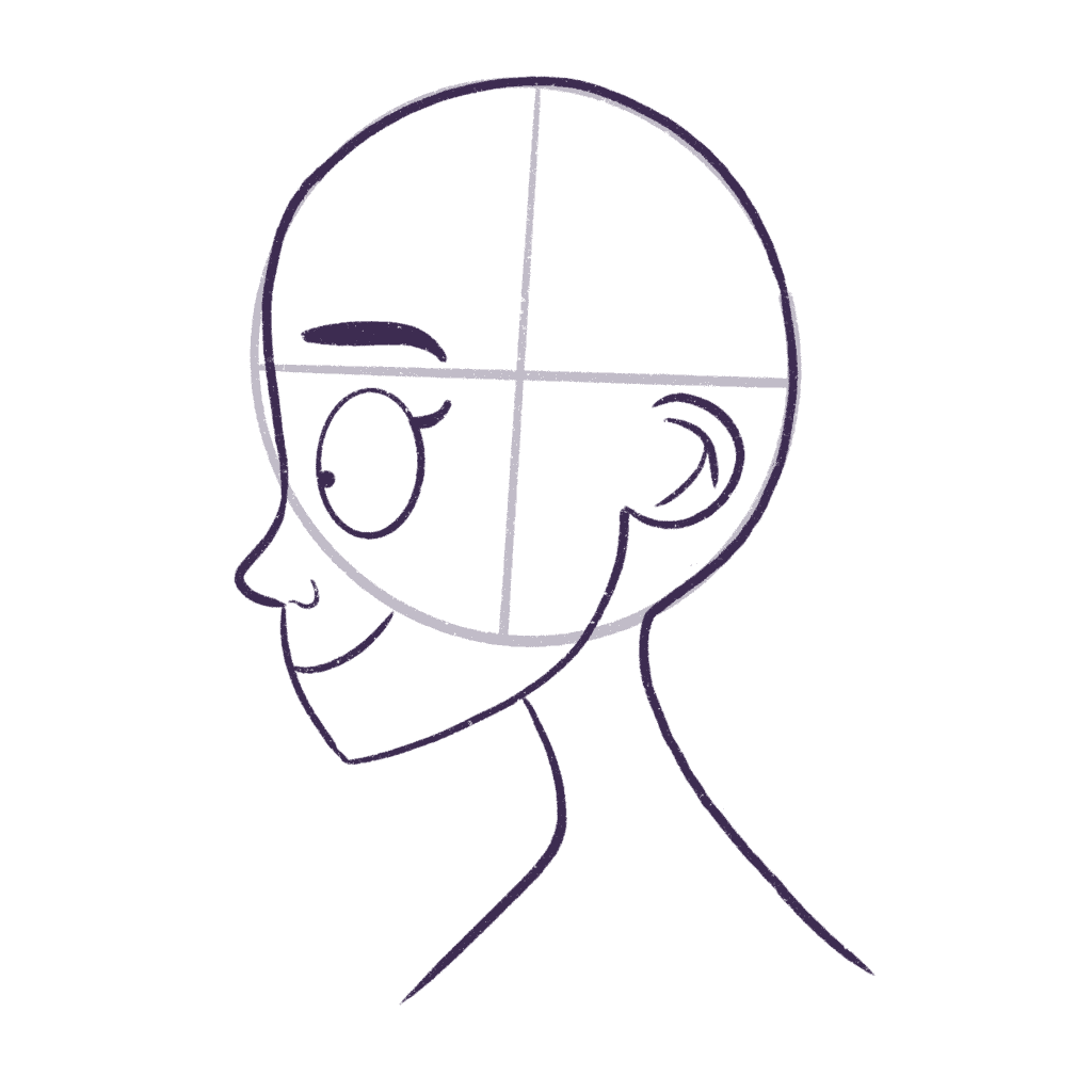 Draw the cartoon head first