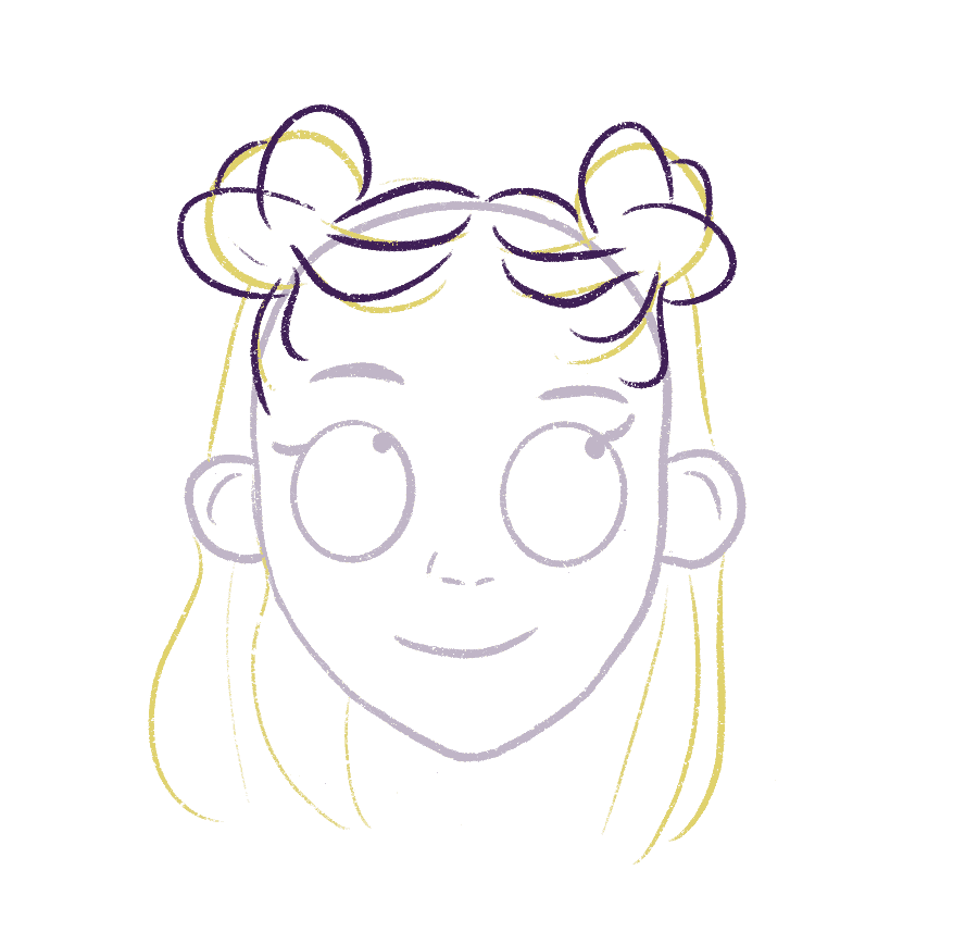 Draw the simple space buns