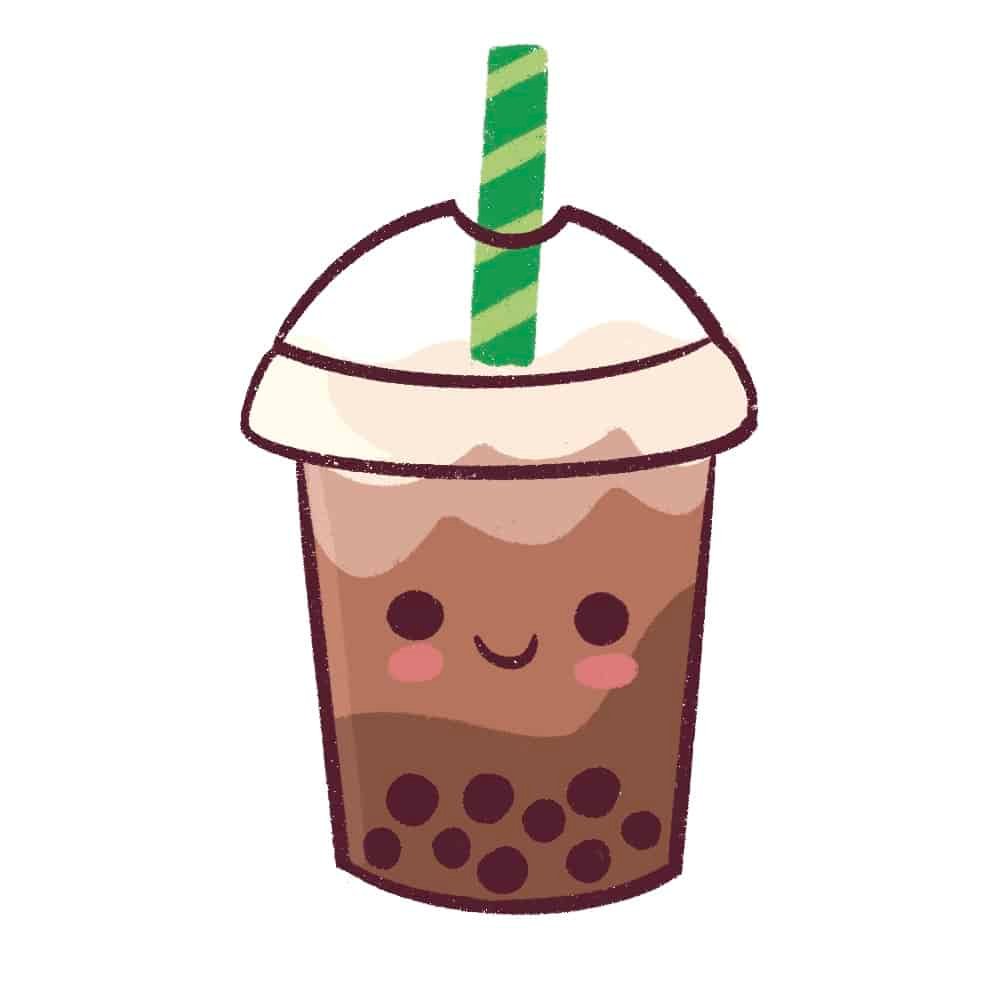 You can draw your bubble tea any color you want