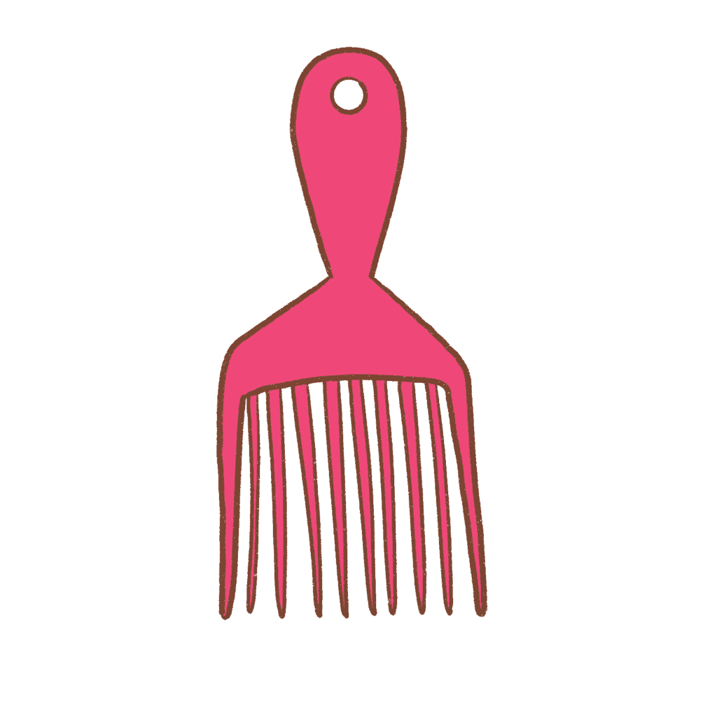 Color the afro pick