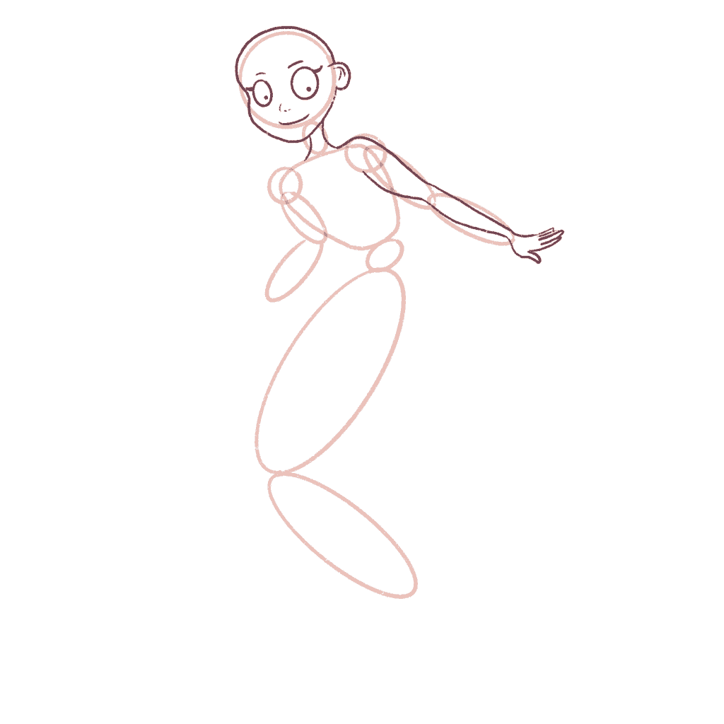 Draw 1 arm of the mermaid