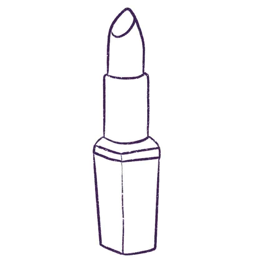 Easy Way To Draw A Lipstick