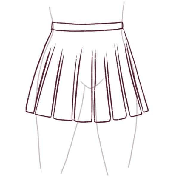 How To Draw A Pleated Skirt For Anime Draw Cartoon Style