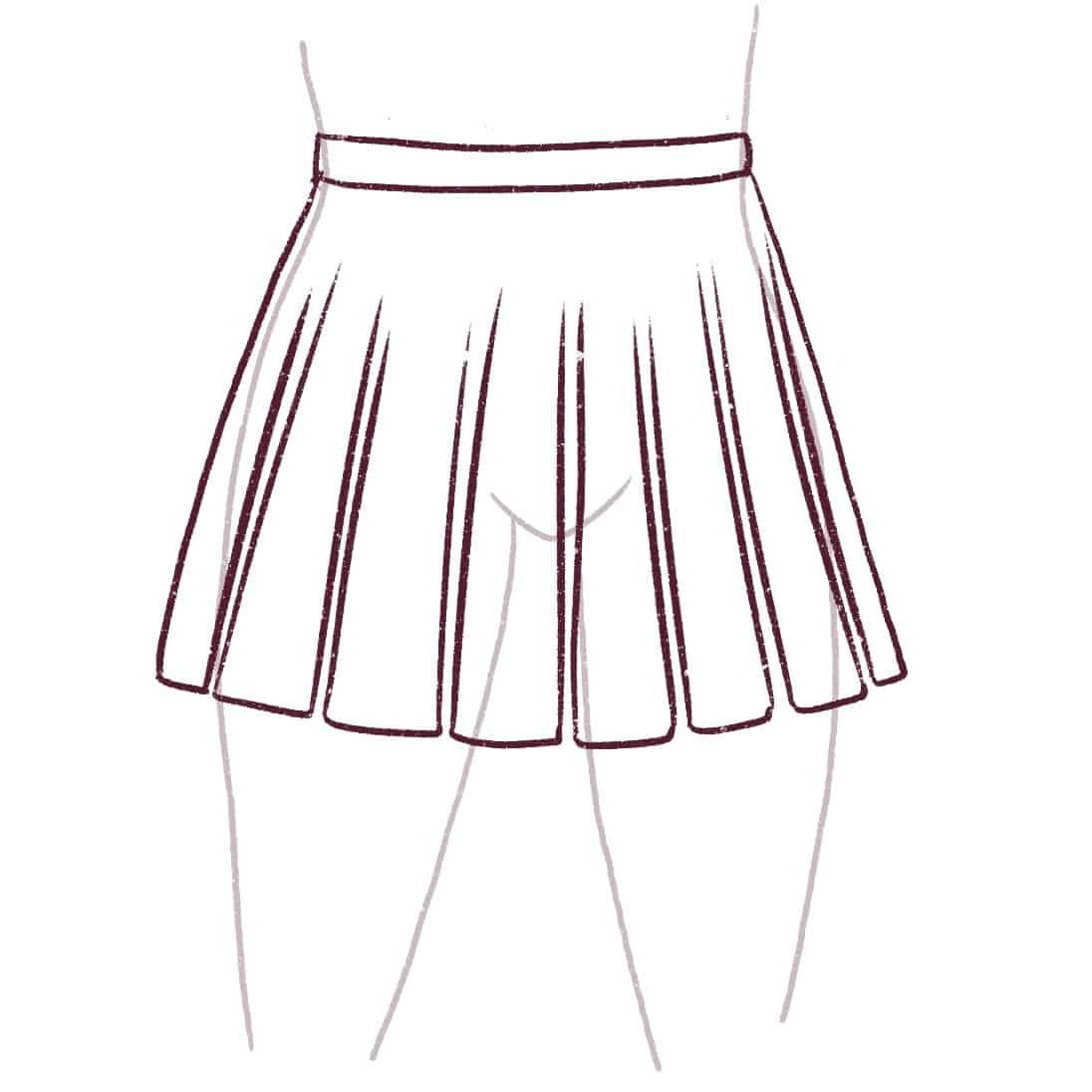 How to draw a pleated skirt (for anime) - Draw Cartoon Style!