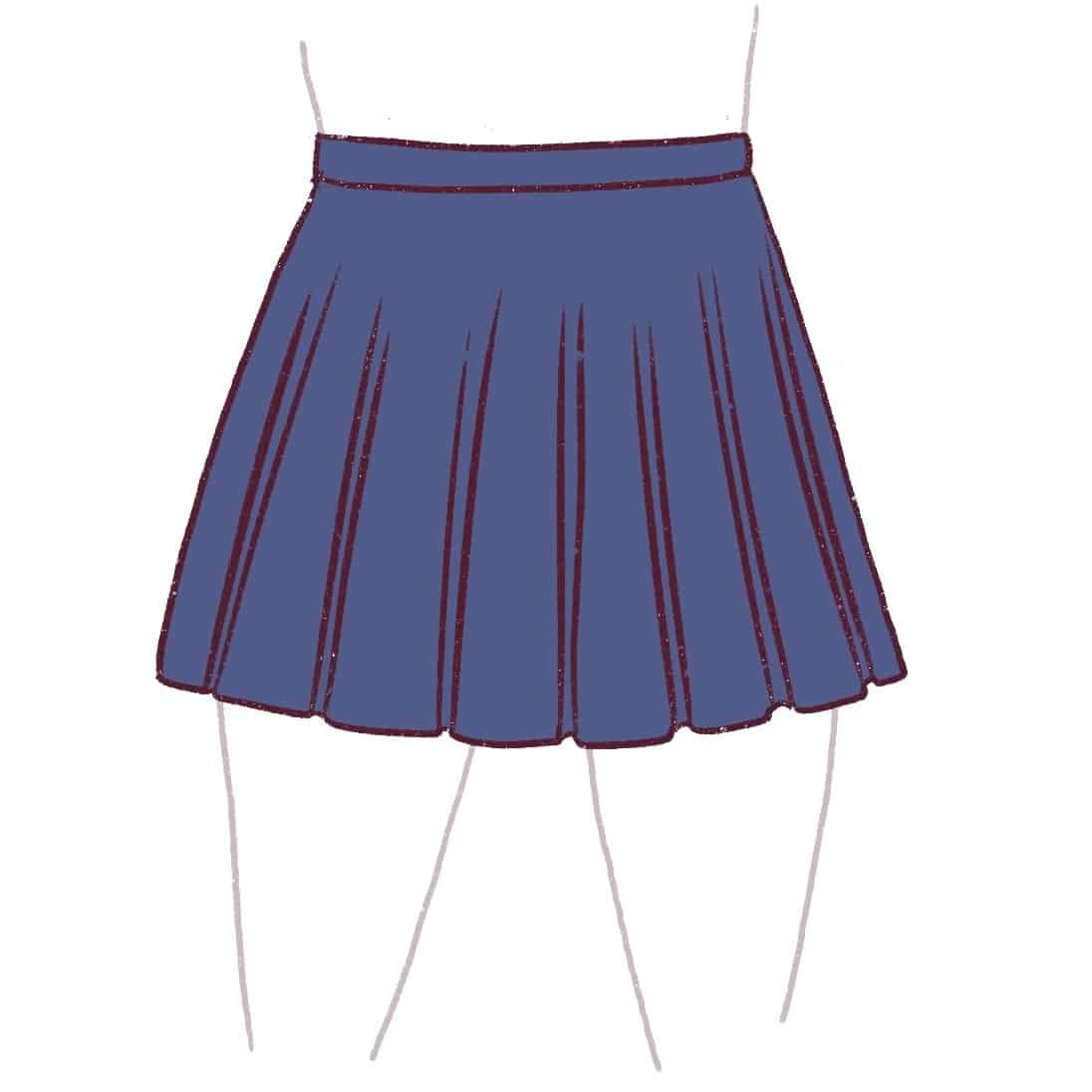 How To Draw A Pleated Skirt For Anime Draw Cartoon Style