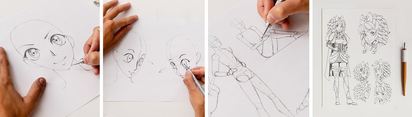 Learn how to draw manga characters from scratch. 