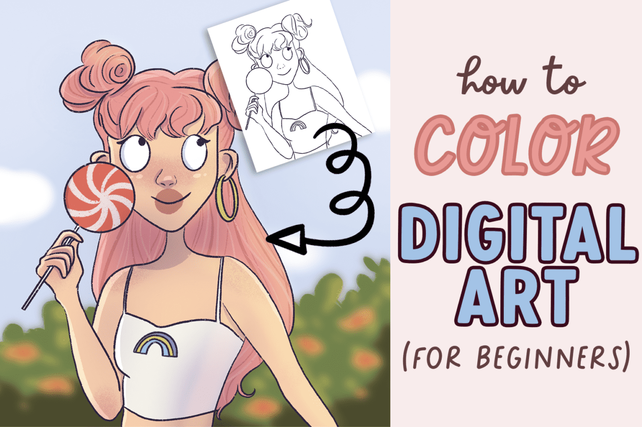 How to Color Digital Art for Beginners (Step by Step + Video)