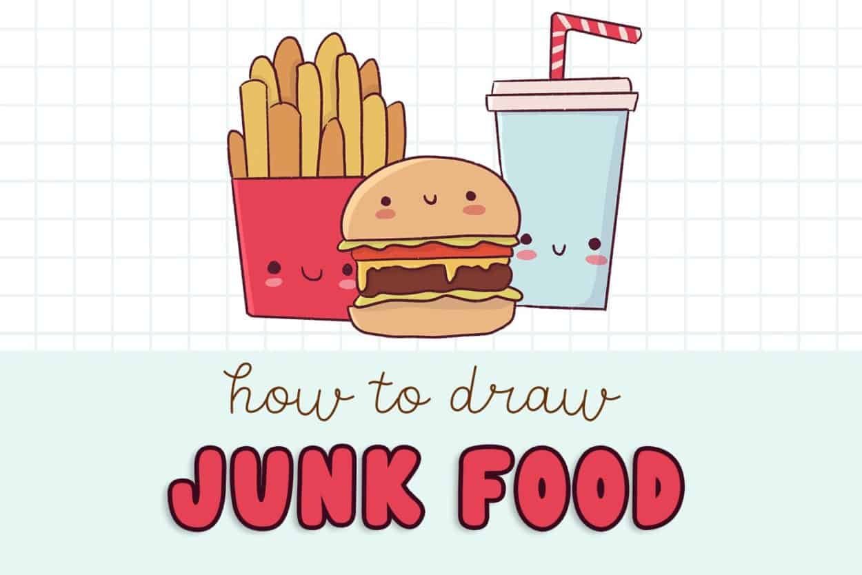 How to draw cute junk food – Draw Cartoon Style!