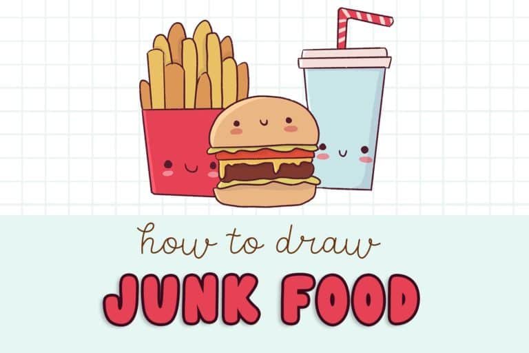 In this post, we will learn how to draw cute junk food. Easy junk food drawing reference
