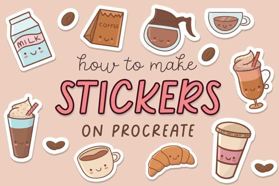 How to make cute stickers on Procreate without Cricut at home easy method for beginners