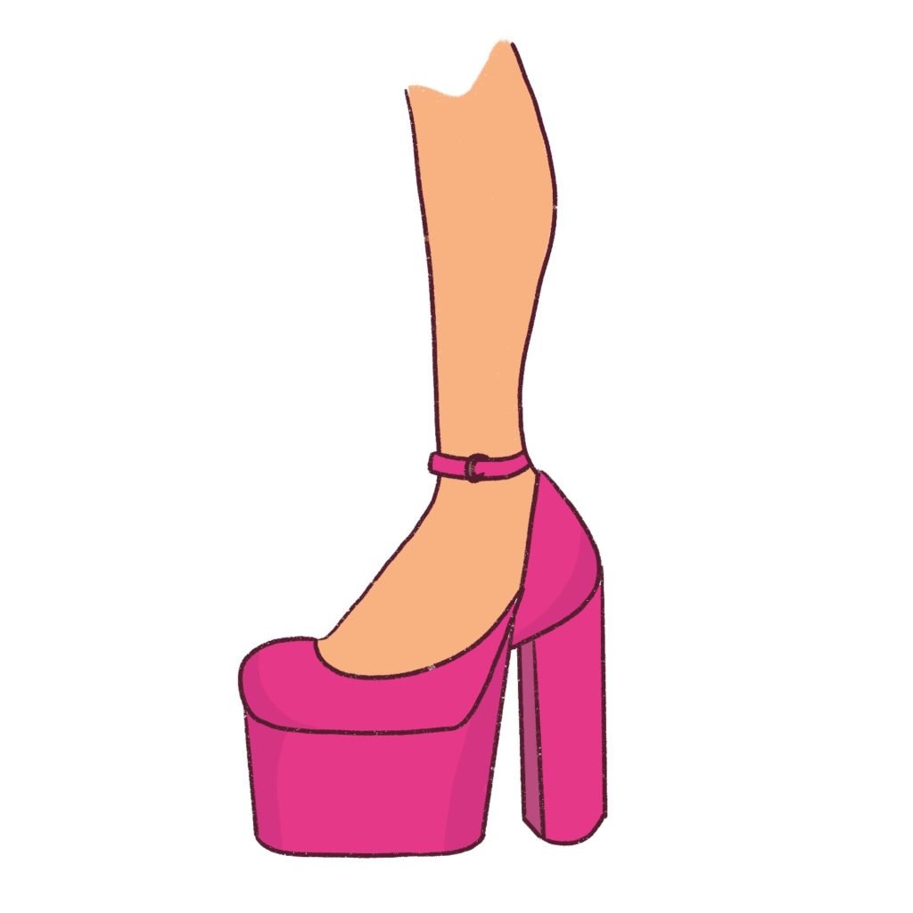 You will learn how to draw platform heels