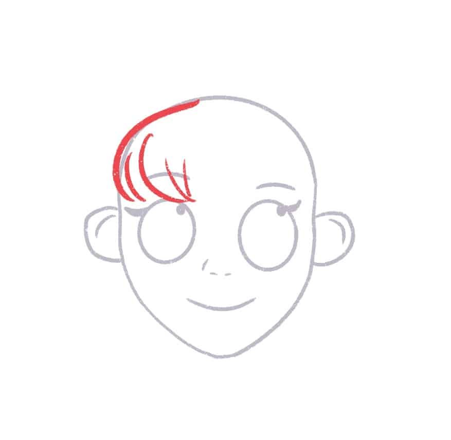 Draw the bangs