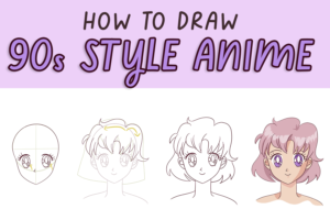 How to draw 90s anime style - Draw Cartoon Style!