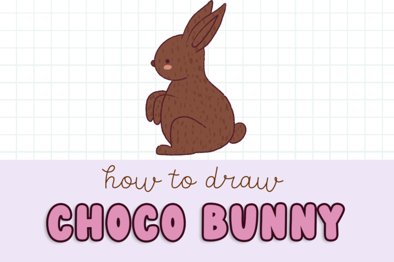 How to draw a chocolate bunny easy step by step