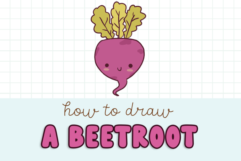 How to draw a cute beetroot easy step by step for kids beetroot drawing