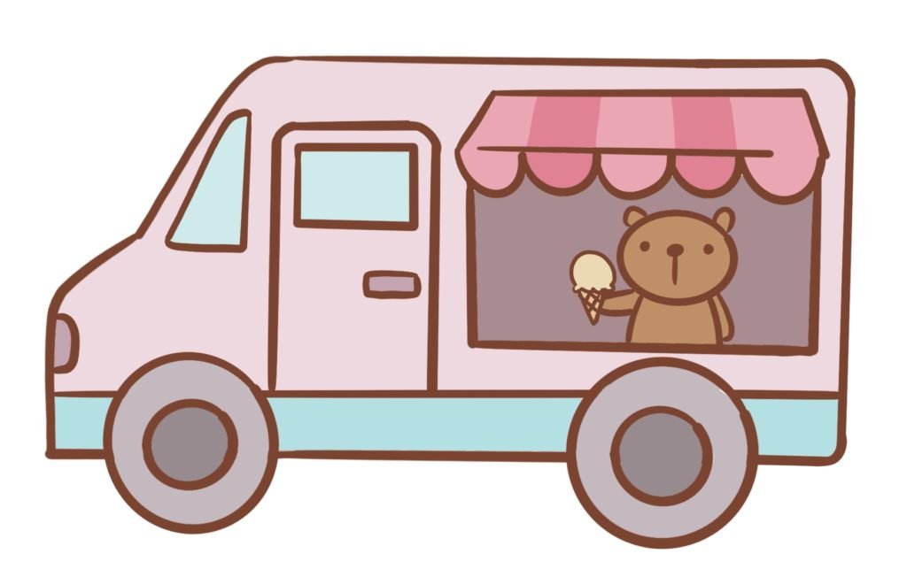 Color the teddy bear in the truck