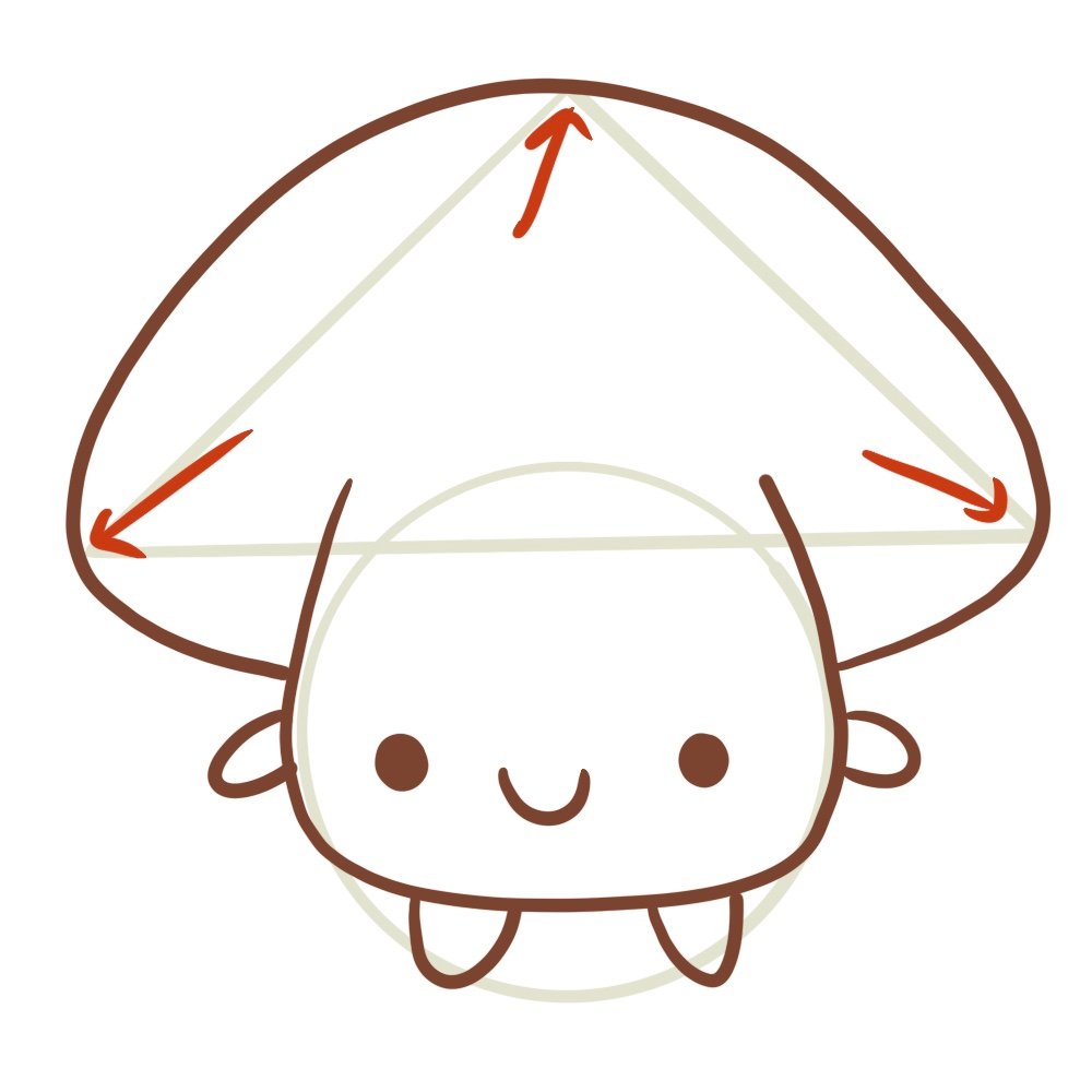 Draw the mushroom cap