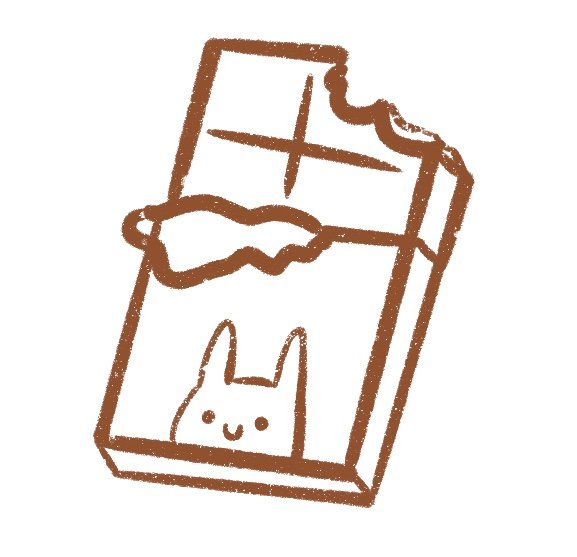 Draw a small design on the chocolate bar
