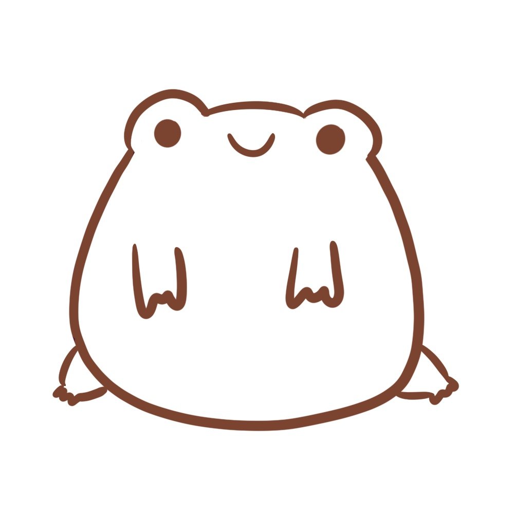 Draw the eyes of the frog