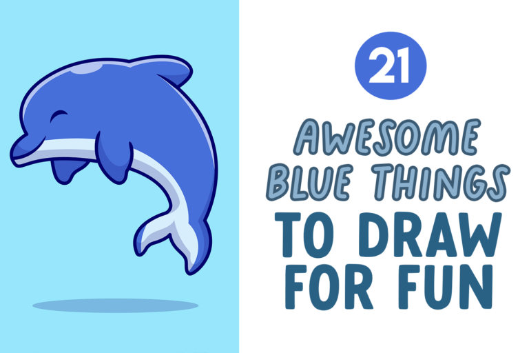blue things to draw for fun that will help you pass time!
