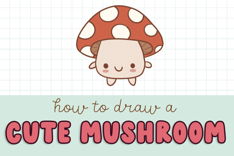 How to draw a cute chibi mushroom step by step for beginners