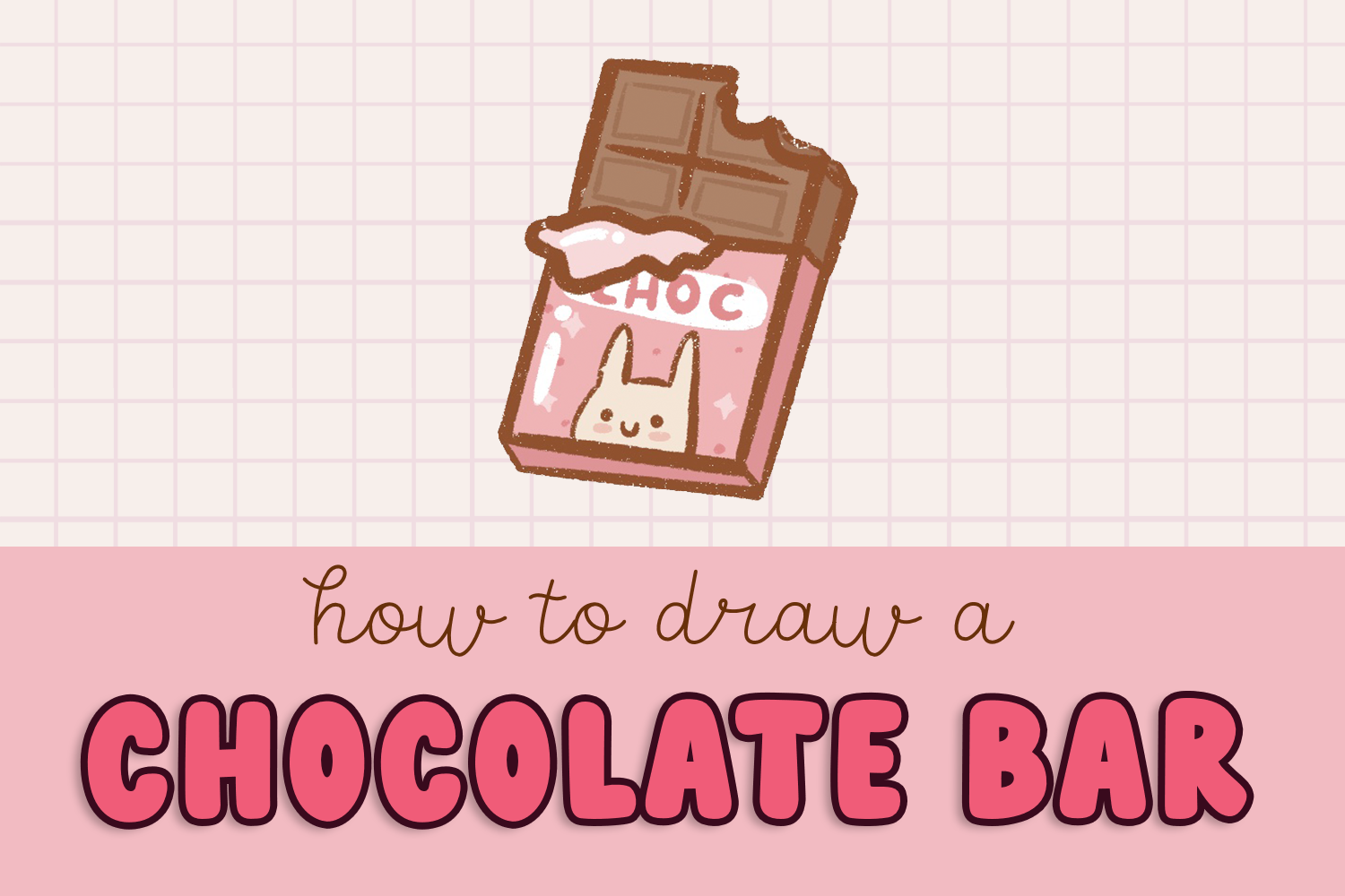 How To Draw A Cute Half Eaten Chocolate Bar Easy Beginner Tutorial