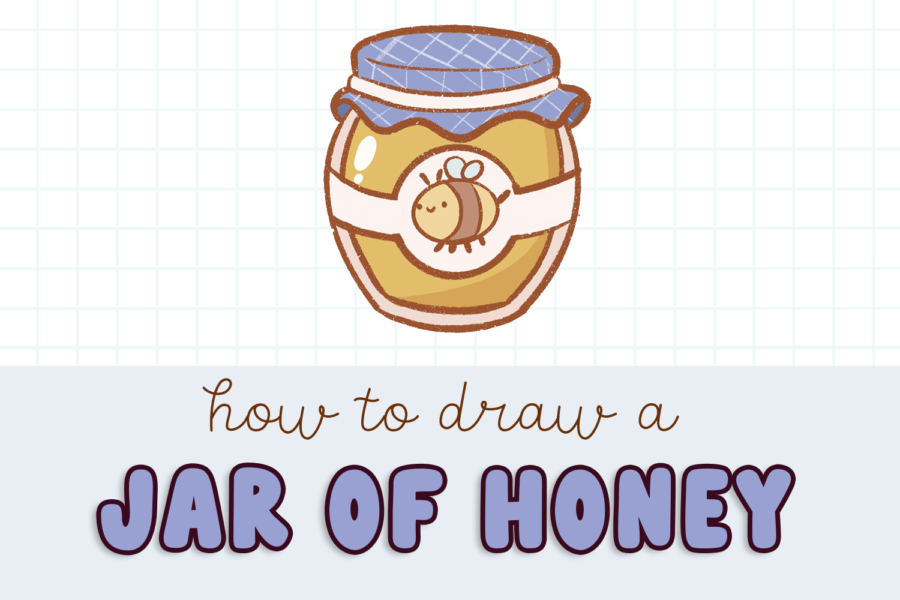 In this post you will learn how to draw a jar of honey step by step