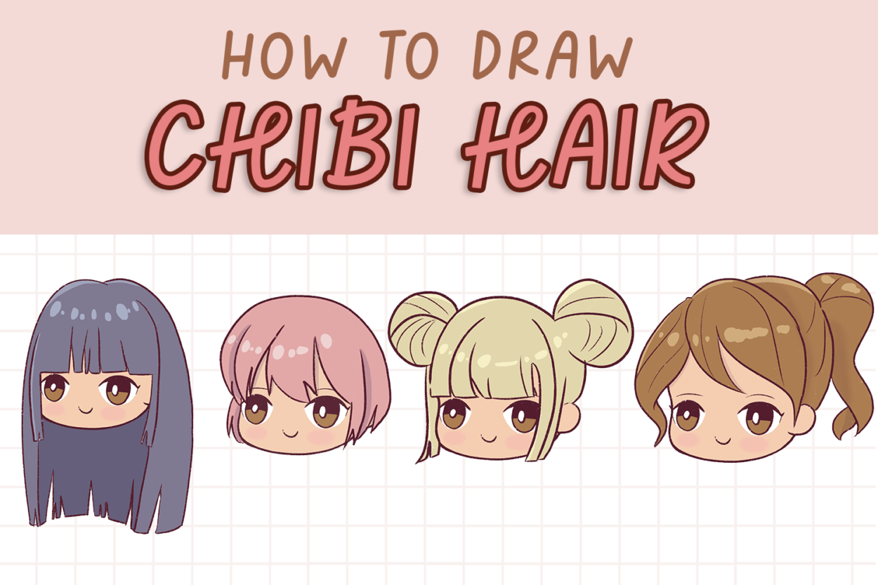 Learn how to draw chibi hair step by step