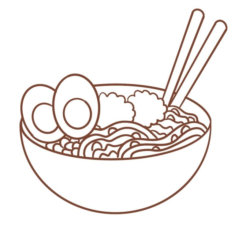 How to Draw Ramen Noodles Step by Step - Draw Cartoon Style!