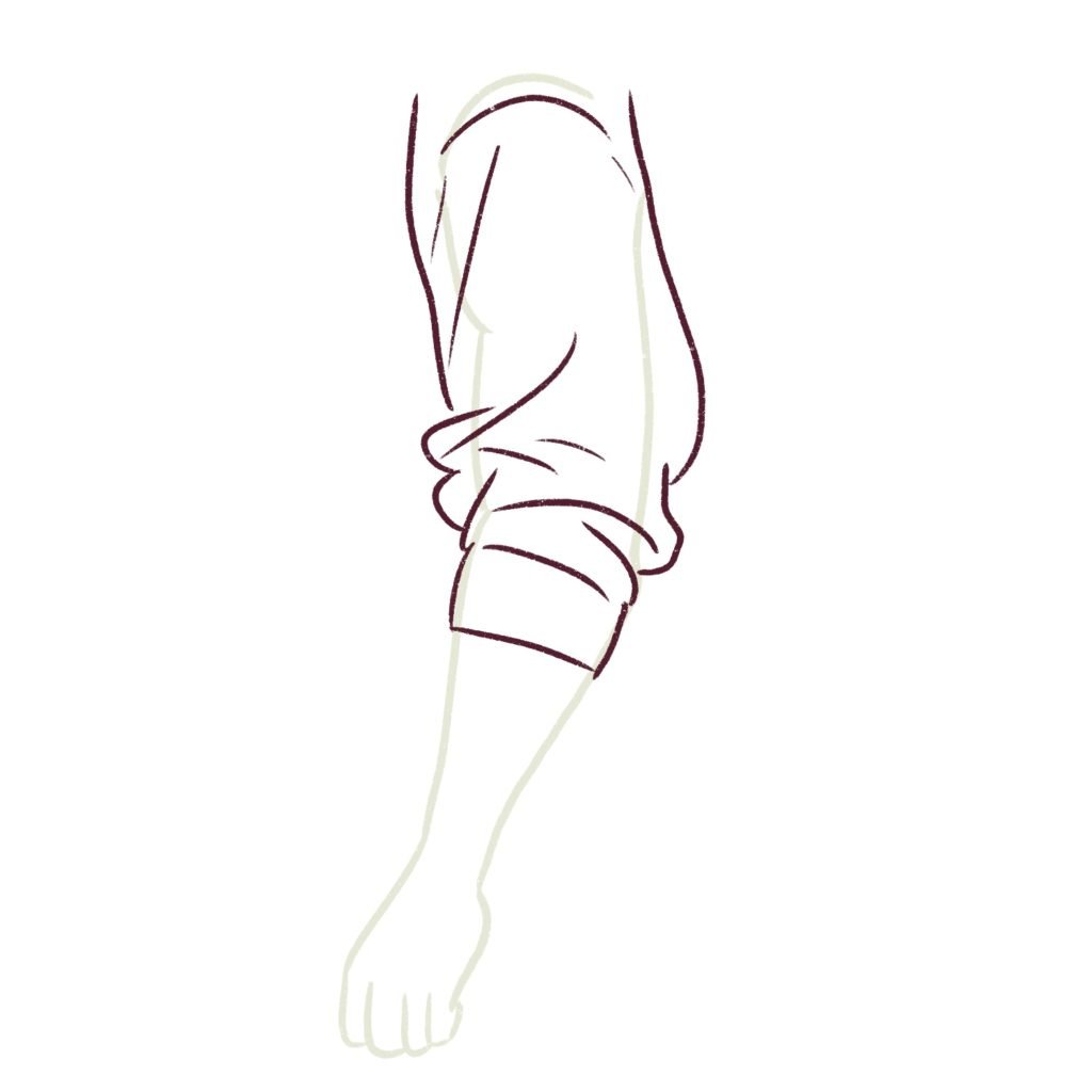 Draw the sleeves at the top of the hoodie