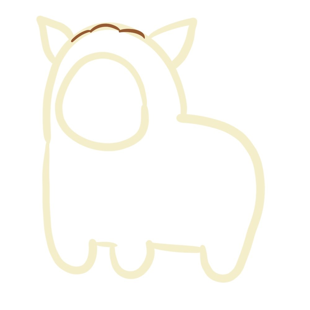 Start outlining the alpaca