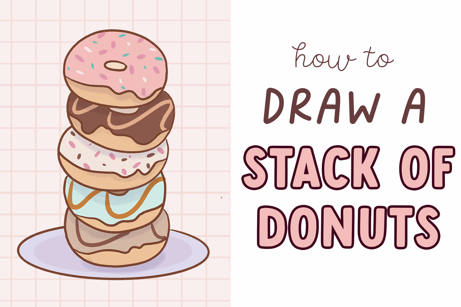 how-to-draw-a-cute-stack-of-doughnuts-easy-tutorial-for-beginners